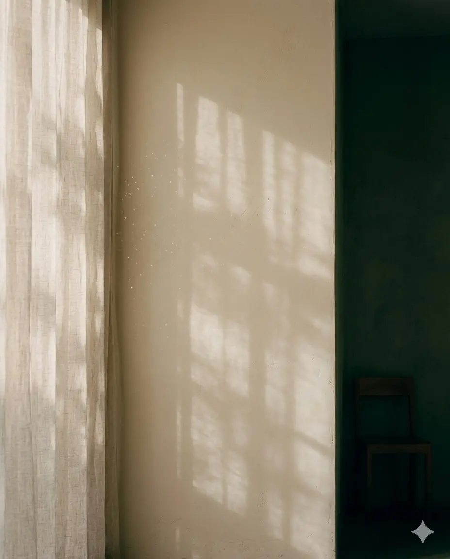 Luz filtrada sobre un muro